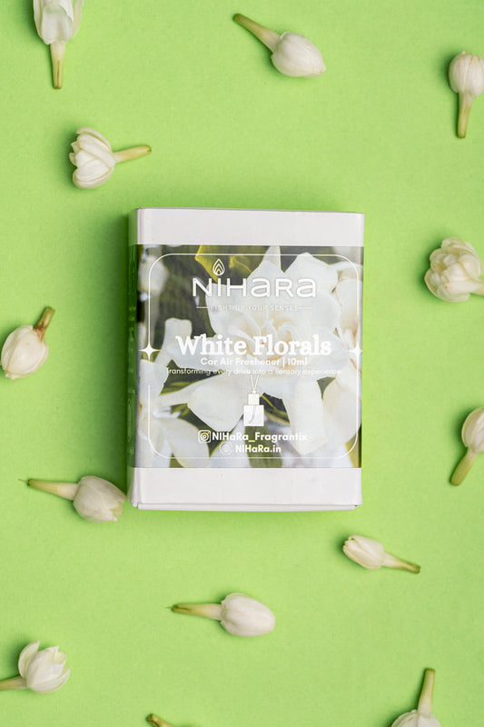White Florals - Car Air Freshener