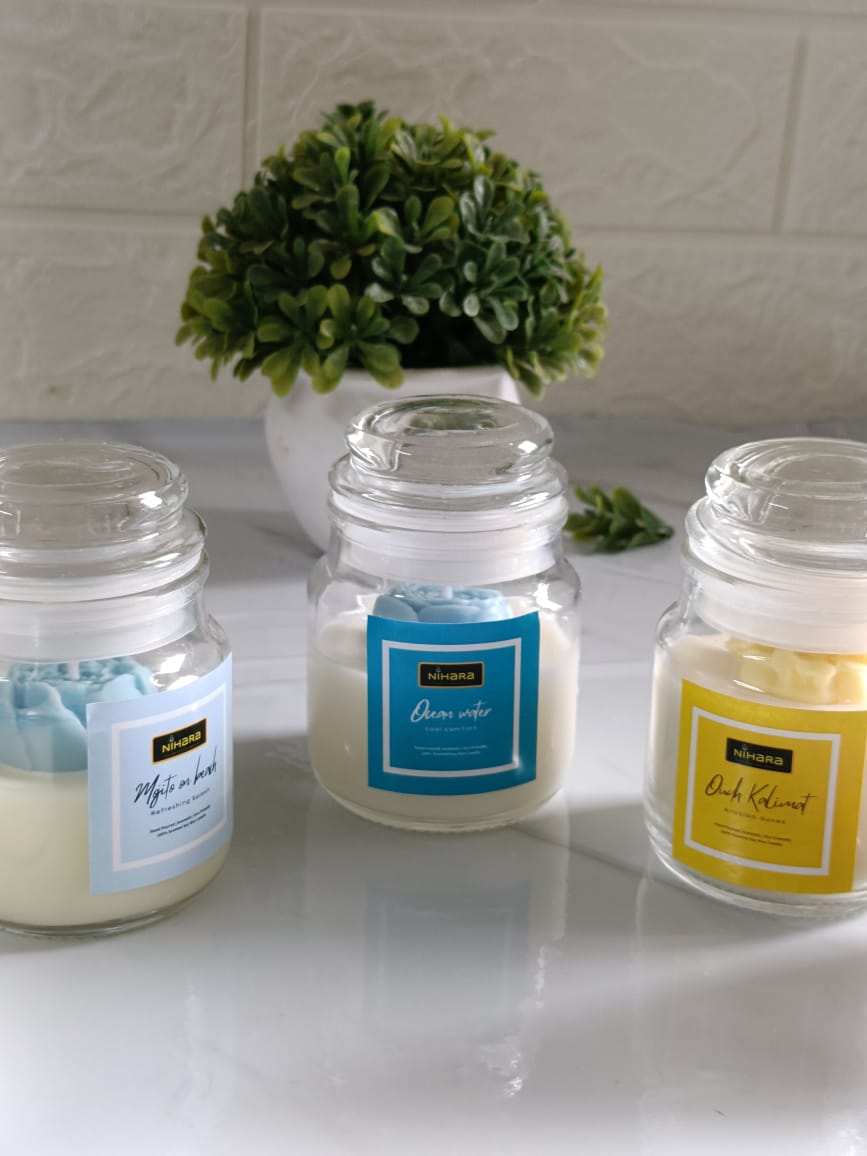 Mini Rose jar candle